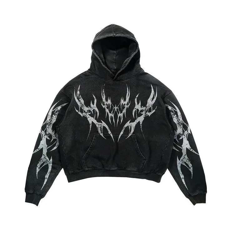 Fire black hoodie (S)